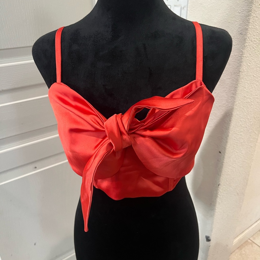 Sammy B x Target Tie Front Bustier - Orange Size NWT‎